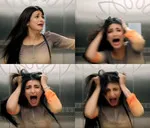 shruti hassan memes, memes, plain memes, shruti hassan plain meme, telugu memes - Spandana getting scared in lift